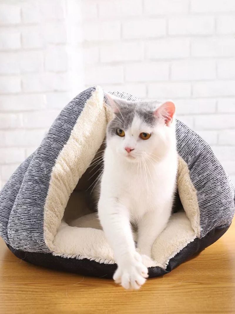 Pet Dog Cat Winter Soft Ζεστός Βελούδινος Υπνόσακος Puppy Tent Cave Bed