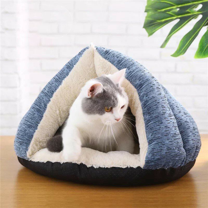 Pet Dog Cat Winter Soft Ζεστός Βελούδινος Υπνόσακος Puppy Tent Cave Bed