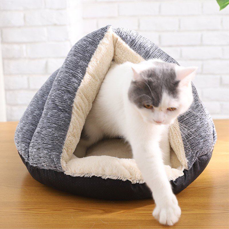 Pet Dog Cat Winter Soft Ζεστός Βελούδινος Υπνόσακος Puppy Tent Cave Bed