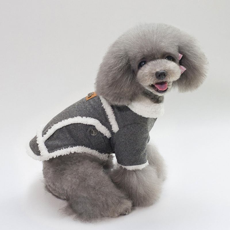 Pet Dog Fleece Neck Χειμερινό Ζεστό Παλτό Puppy Soft Πουλόβερ Ρούχα