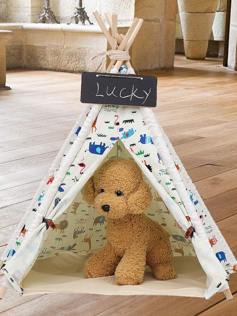 Pets Teepee Tent Dogs Home Canvas Pretend Παίξτε Playhouse Tipi Outdoor Indoor