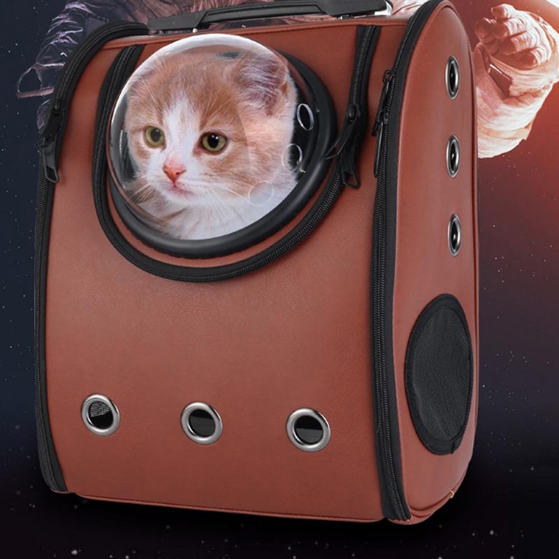 Σακίδιο Πλάτης Pu Portable Space Pet Με Πλάτη Σχήματος U Με Τρισδιάστατο Σχεδιασμό Αερισμού Για Κουτάβι Σκύλου Γάτας