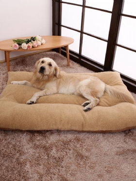 Shearling Velvet Suede Sleeping Pet Cushion Mat Χειμερινό Ζεστό Κρεβάτι Για Μεγάλα Σκυλιά