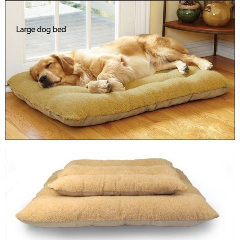 Shearling Velvet Suede Sleeping Pet Cushion Mat Χειμερινό Ζεστό Κρεβάτι Για Μεγάλα Σκυλιά