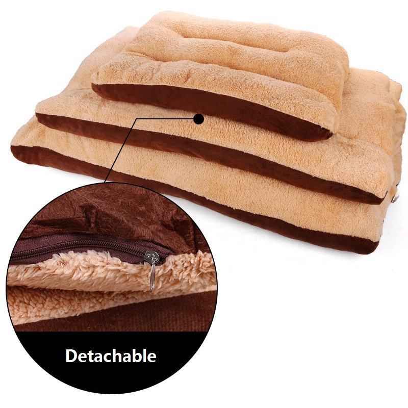 Shearling Velvet Suede Sleeping Pet Cushion Mat Χειμερινό Ζεστό Κρεβάτι Για Μεγάλα Σκυλιά