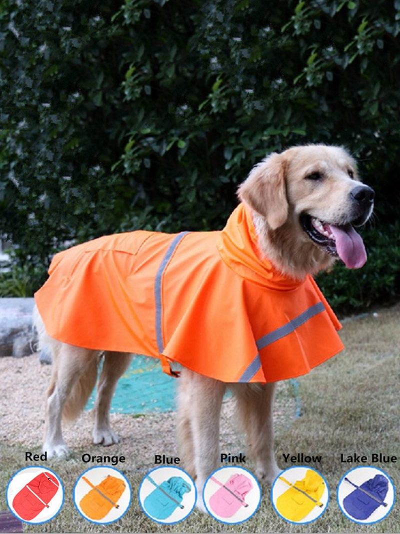 Sm Dog Raincoat Leisure Αδιάβροχο Ελαφρύ Ανακλαστικό Μπουφάν Βροχής Με Κουκούλα Για Μικρά Μεσαία Μεγάλα Σκυλιά