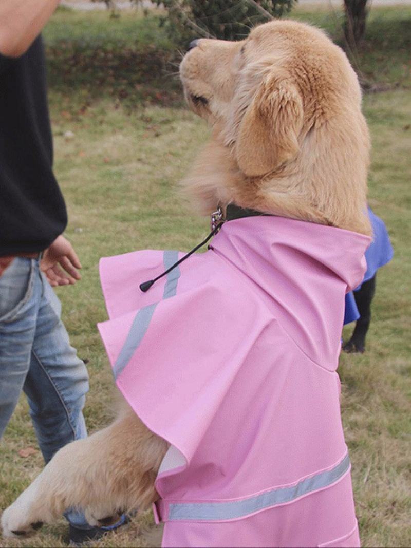 Sm Dog Raincoat Leisure Αδιάβροχο Ελαφρύ Ανακλαστικό Μπουφάν Βροχής Με Κουκούλα Για Μικρά Μεσαία Μεγάλα Σκυλιά