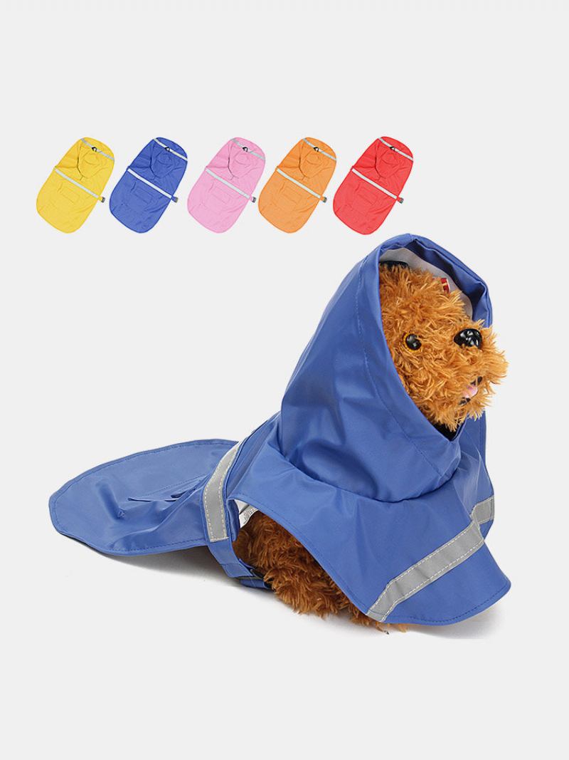 Sm Dog Raincoat Leisure Αδιάβροχο Ελαφρύ Ανακλαστικό Μπουφάν Βροχής Με Κουκούλα Για Μικρά Μεσαία Μεγάλα Σκυλιά