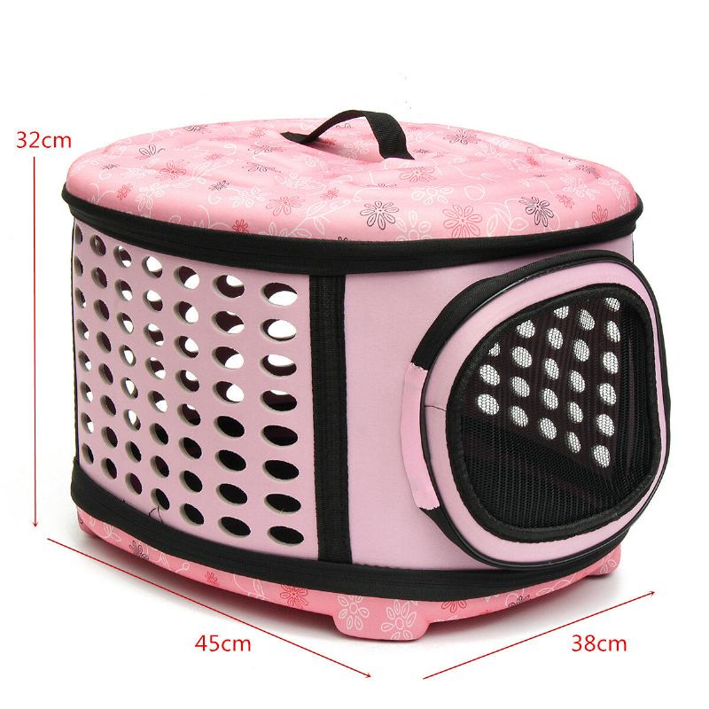 Small Pet Dog Cat Puppy Kitten Carrier Φορητό Κλουβί Μεταφοράς Κιβωτίων 3 Επιλογών Χρωμάτων