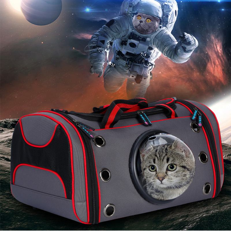 Space Pet Bag Portable One Shoulder Messenger Αναπνεύσιμος Φορέας Σακιδίου Πλάτης Για Γάτα Pet Dog Διαφανές Κλουβί Ταξιδιού Για Κουτάβι