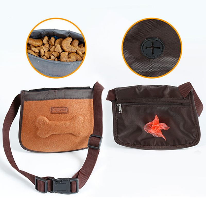 Τσάντα Περιποίησης Σκύλου Pet Dog Pouch Walking Food Snack Bag Εκπαίδευσης Δόλωμα Τσέπες Μέση Αποθήκευσης