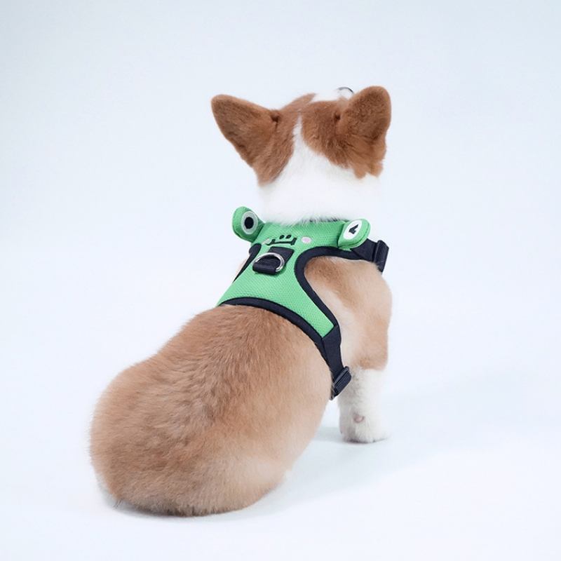 Χαριτωμένο Frog Dog Chest Strap Corgi Fight Traction Γιλέκο Για Κατοικίδια