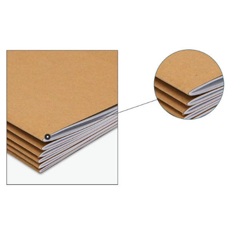 Απλό Εξώφυλλο Kraft Exercise Book Students Scribbling Pad Uncoated Woodfree Paper 40&60 Pages A5&b5 Notebook