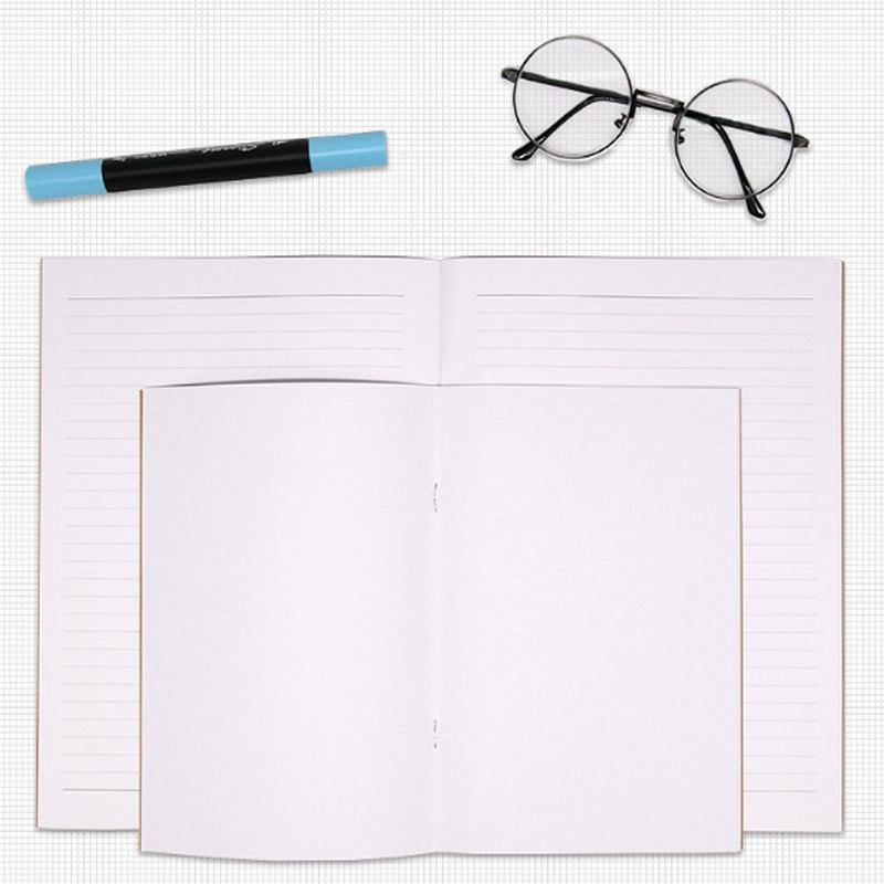 Απλό Εξώφυλλο Kraft Exercise Book Students Scribbling Pad Uncoated Woodfree Paper 40&60 Pages A5&b5 Notebook