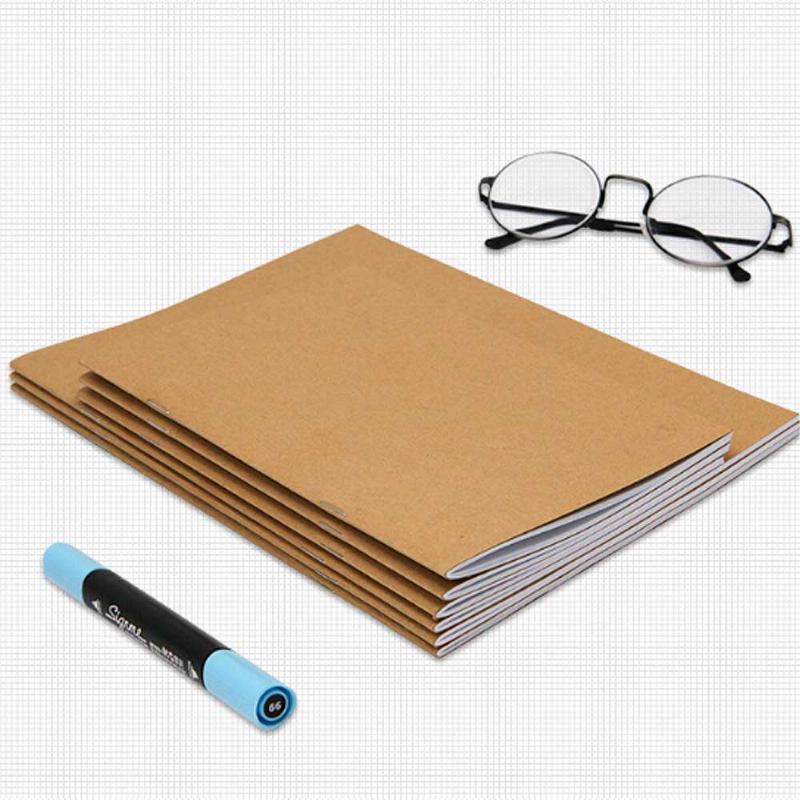 Απλό Εξώφυλλο Kraft Exercise Book Students Scribbling Pad Uncoated Woodfree Paper 40&60 Pages A5&b5 Notebook