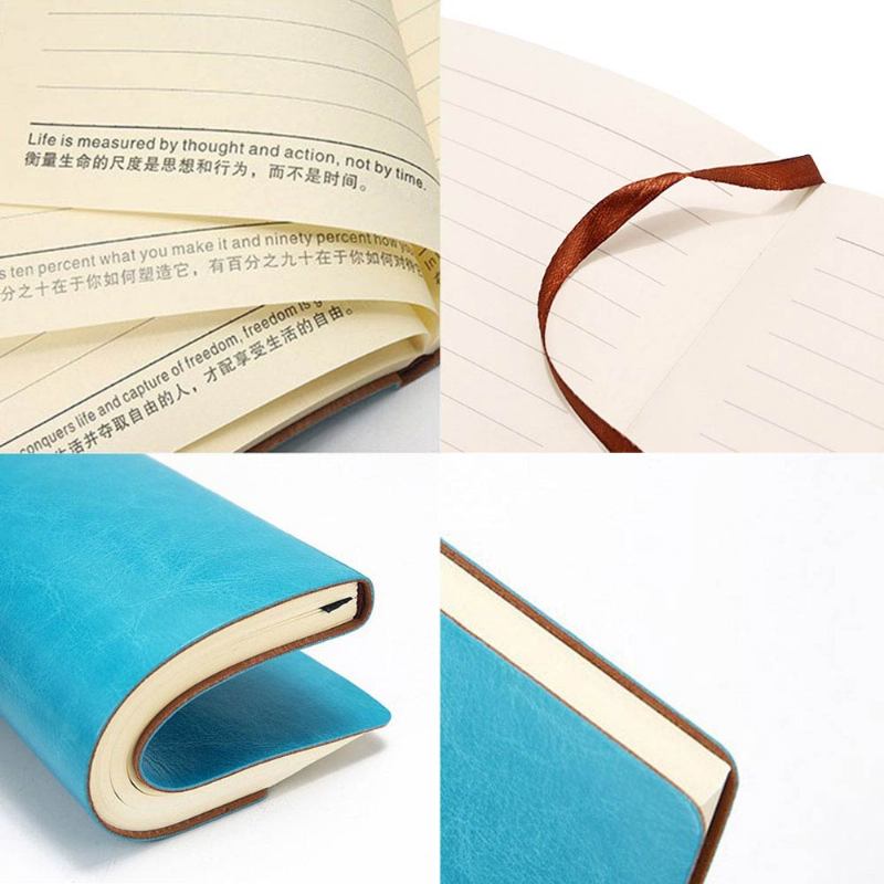 Classical Pu Leather A5 Notebook Journal Diary Uncoated Woodfree Paper Schedule Planner Memo Organizer 200 Σελίδες