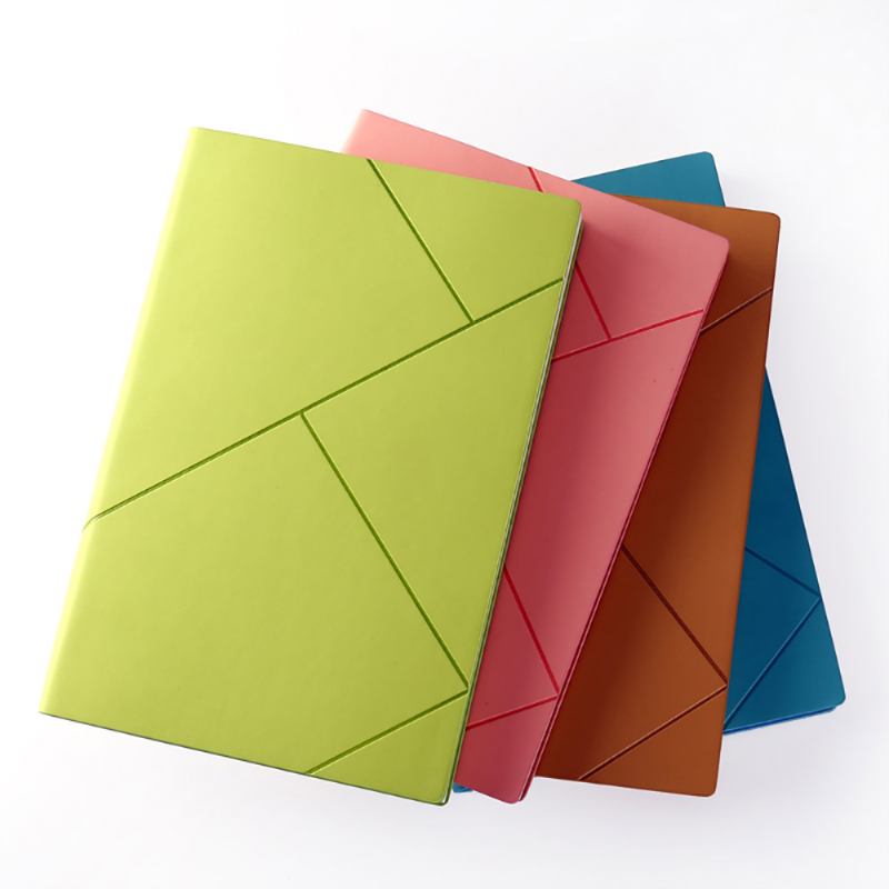 Fashion Geometric Soft Pu Leather A5 Notebook Journal Diary Uncoated Wood-free Paper Schedule Planner Memo Organizer