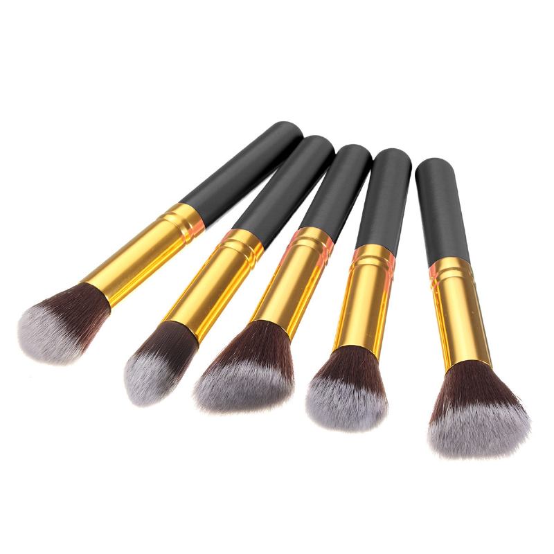 10 Τμχ Πινέλα Μακιγιάζ Σετ Cosmetic Foundation Eyeshadow Eyeliner Lip Powder Brush