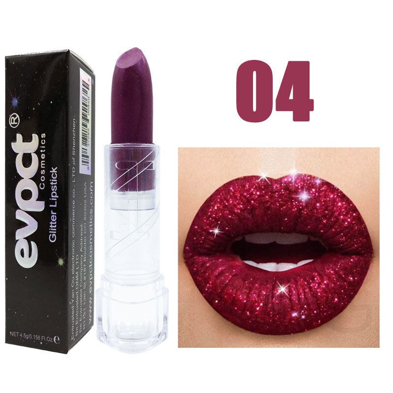 10 Χρώματα Diamond Magic Shiny Lipstick Αδιάβροχο Μακράς Διάρκειας Glitter Makeup