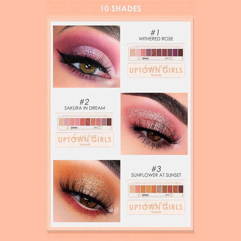 10 Χρώματα Eyeshadow Palette Conceler Matte Shimmer Glitter Waterproof Powder