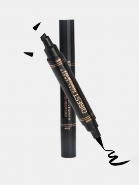 12 Χρώματα Double Head Eyeliner Pen Fluorescence Liquid Triangle Stamp Στυλό Μακιγιάζ Ματιών