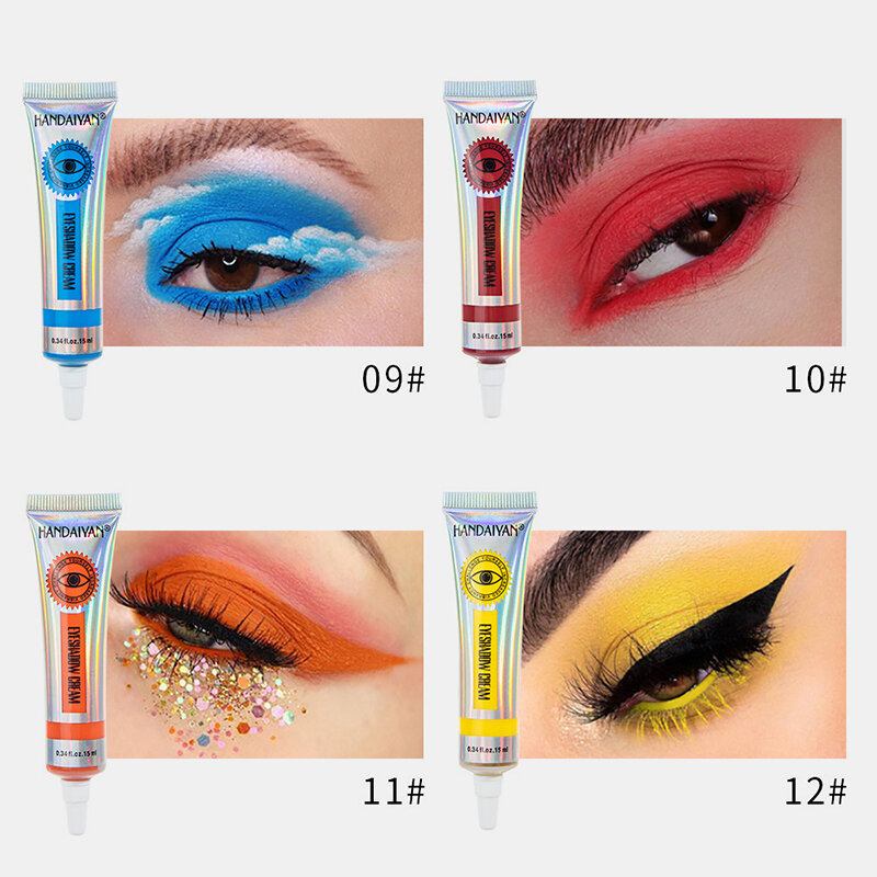 12 Χρώματα Matte Eyeshadow Cream Φορητή Αδιάβροχη Που Διαρκεί Χωρίς Ξεθωριασμένο Μακιγιάζ Ματιών