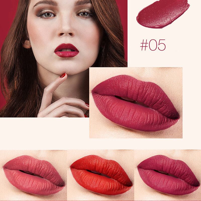 12 Χρώματα Matte Lipstick Nude Ενυδατικό Αντικολλητικό Κύπελλο Μη Ξεθωριασμένο Μακιγιάζ Χειλιών Που Διαρκεί