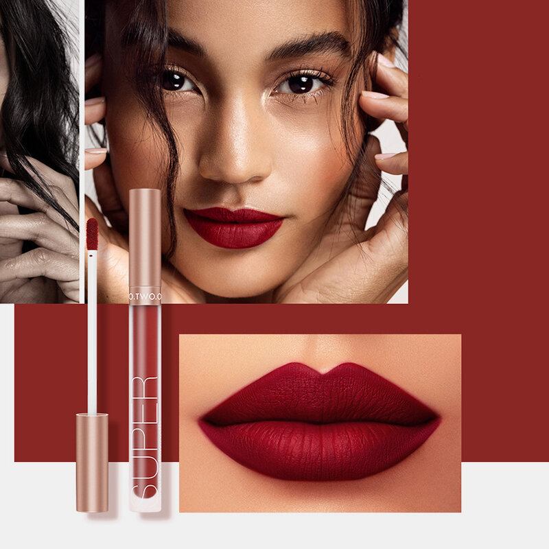 12 Χρώματα Velvet Matte Lip Gloss Αντικολλητικό Κύπελλο Μη Ξεθωριασμένο Αδιάβροχο Liquid Lip Glaze Που Διαρκεί