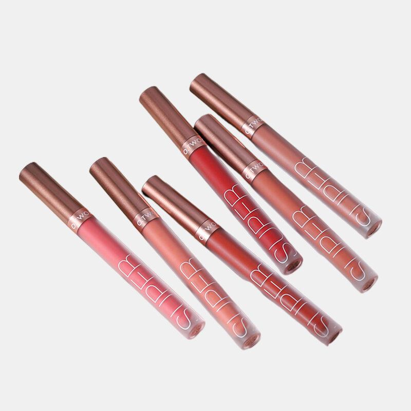 12 Χρώματα Velvet Matte Lip Gloss Αντικολλητικό Κύπελλο Μη Ξεθωριασμένο Αδιάβροχο Liquid Lip Glaze Που Διαρκεί