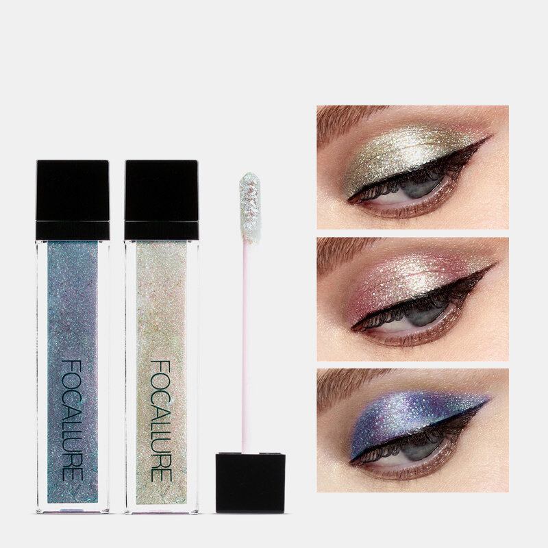 14 Χρώματα Liquid Eyeshadow Sequins Earth Color Shimmer Brighten Makeup Αδιάβροχη Σκιά Ματιών