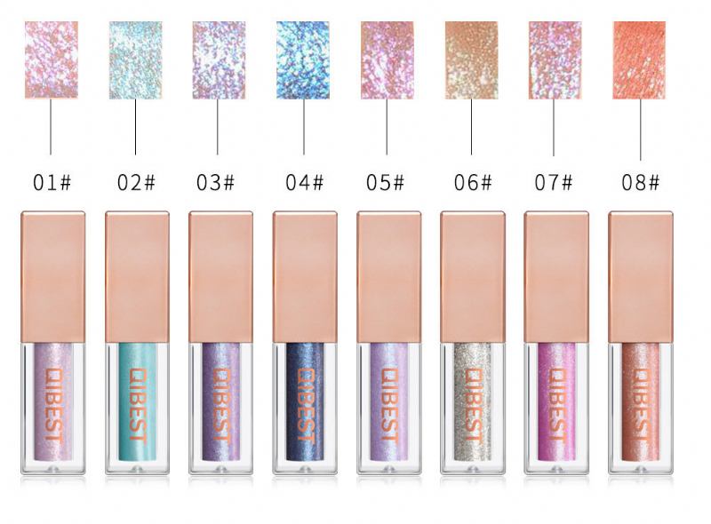 15 Χρώματα Diamond Pearlescent Liquid Eyeshadow Shine Colorful High Light Μακιγιάζ Ματιών