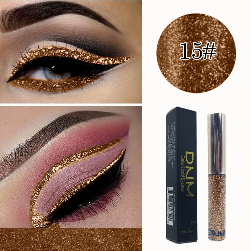 16 Χρώματα Γυαλιστερό Pearlescent Liquid Eyeliner Pen Metal Sequins Diamond Pen Eye Makeup