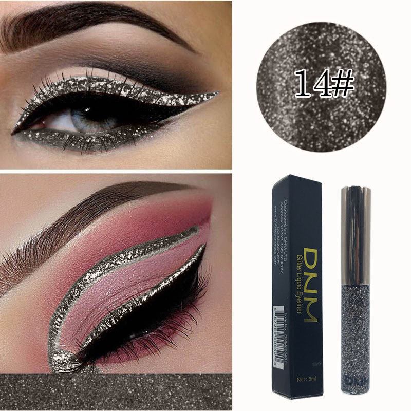 16 Χρώματα Γυαλιστερό Pearlescent Liquid Eyeliner Pen Metal Sequins Diamond Pen Eye Makeup