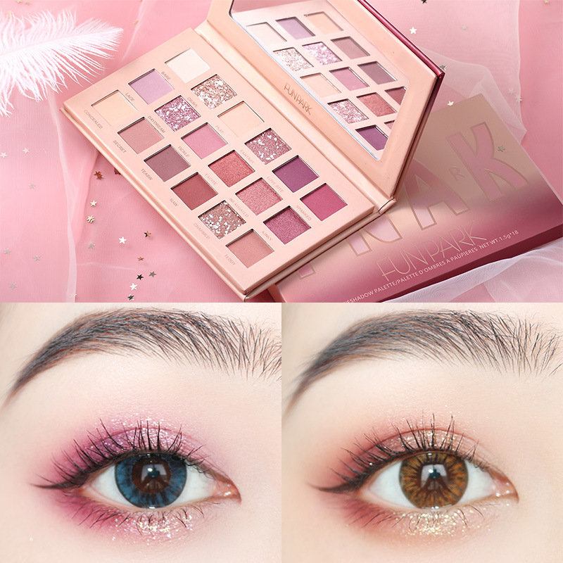 18 Χρώματα Desert Rose Pearlescent Shining Matte Sequins Παλέτα Σκιών Ματιών Μακιγιάζ Μεγάλης Διάρκειας