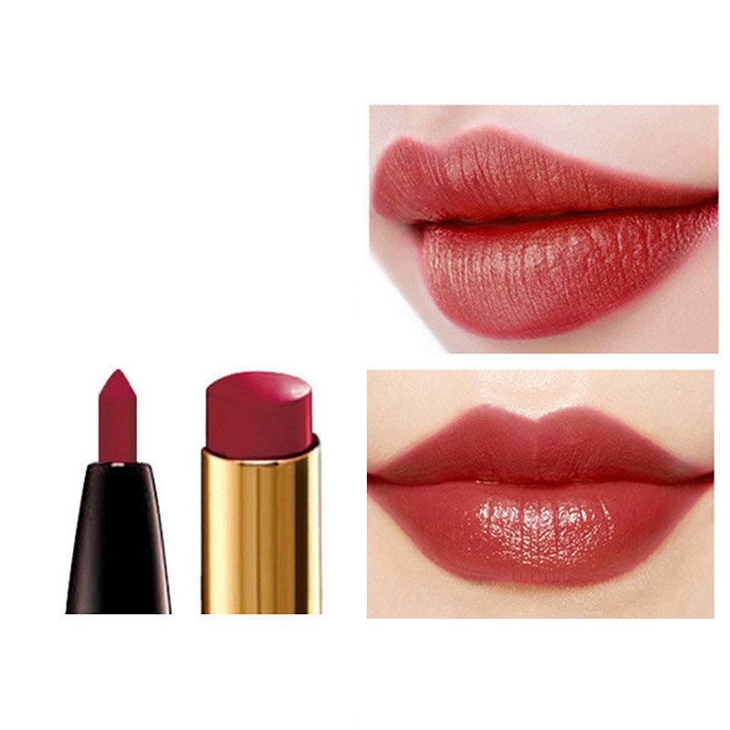 2 Σε 1 Double Head Lipstick Moisturizing Smooth Lip Stick Pen Μακράς Διαρκείας Lip Liner Lip Makeup