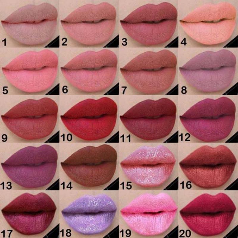 20 Χρώματα Liquid Lipstick Metal Glitter Lip Gloss Nude Matte Μακράς Διάρκειας Lipgloss Lip Makeup Beauty