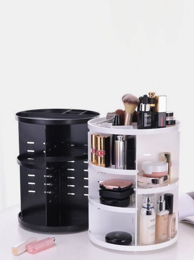 360 Rotating Makeup Organizer Αποσπώμενο Πολυλειτουργικό Κουτί Αποθήκευσης Καλλυντικών