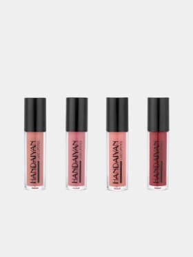 4 Τμχ Liquid Lip Gloss Set Natural Moisturizer Αδιάβροχο Αντικολλητικό Κύπελλο Matte Mirror Lip Glaze Kit