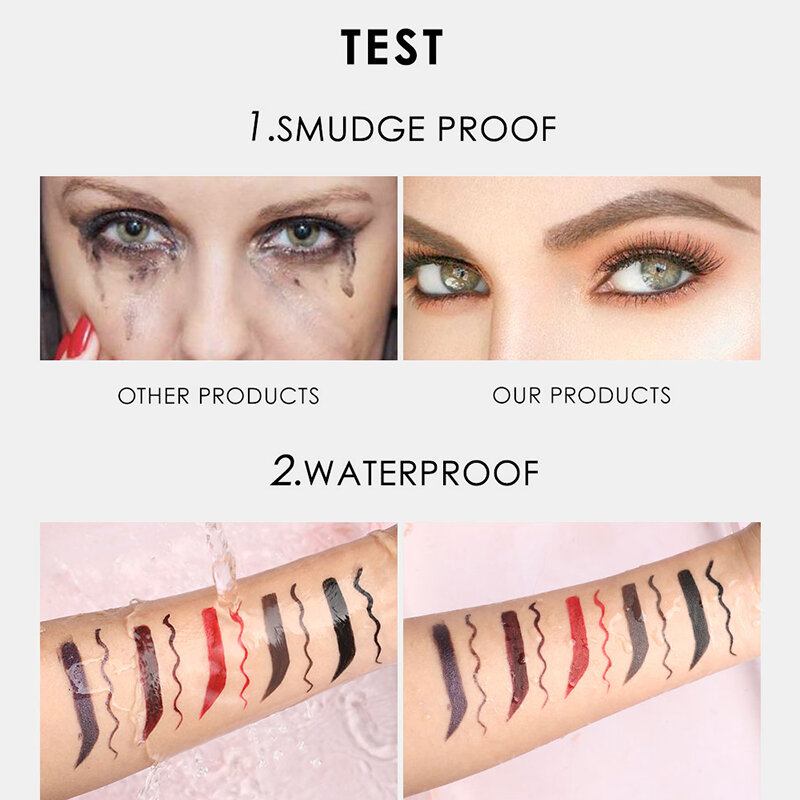 5 Χρώματα Διπλής Χρήσης Eyeliner Gel Cream Αδιάβροχη Κρέμα Ματιών Μεγάλης Διάρκειας Για Τα Φρύδια