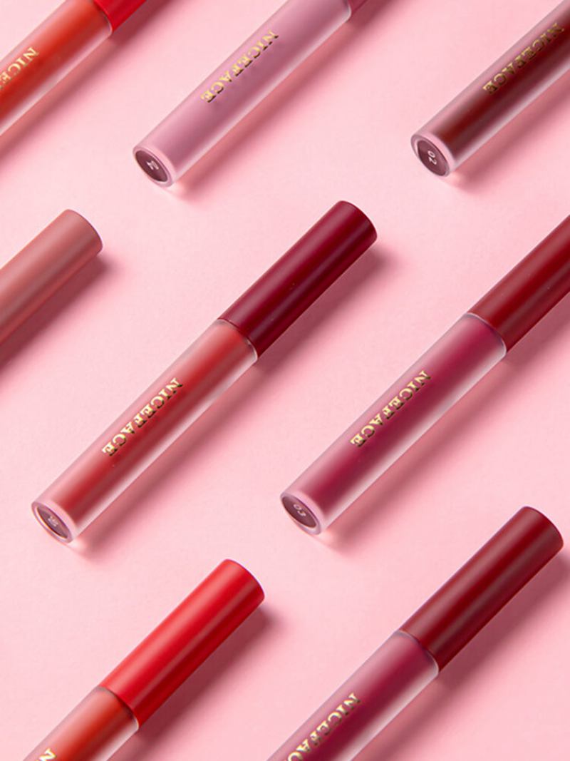 6 Τμχ Σετ Ματ Lip Glaze Velvet Αντικολλητικό Φλιτζάνι Αδιάβροχο Lip Gloss Lip Makeup