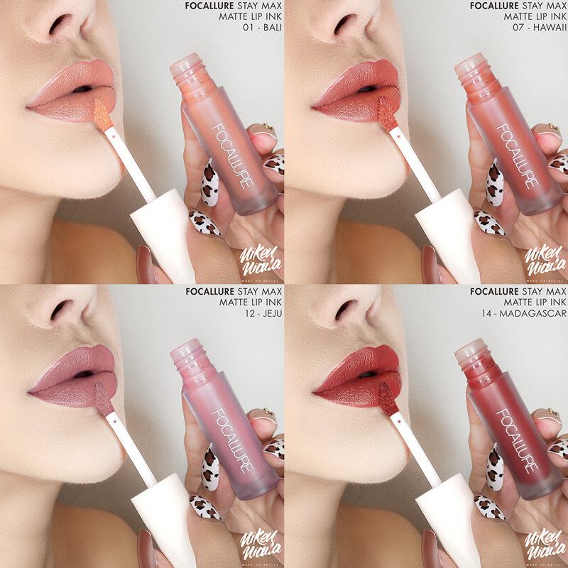 6 Χρώματα Matte Lip Gloss Μεγάλης Διάρκειας Αδιάβροχο Αντικολλητικό Κύπελλο No-fade Lip Glaze