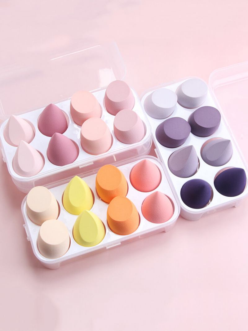 8 Τμχ Beauty Eggs Set Wet-dry Dual Purpose Loose Powder Blush Puff Μακιγιάζ