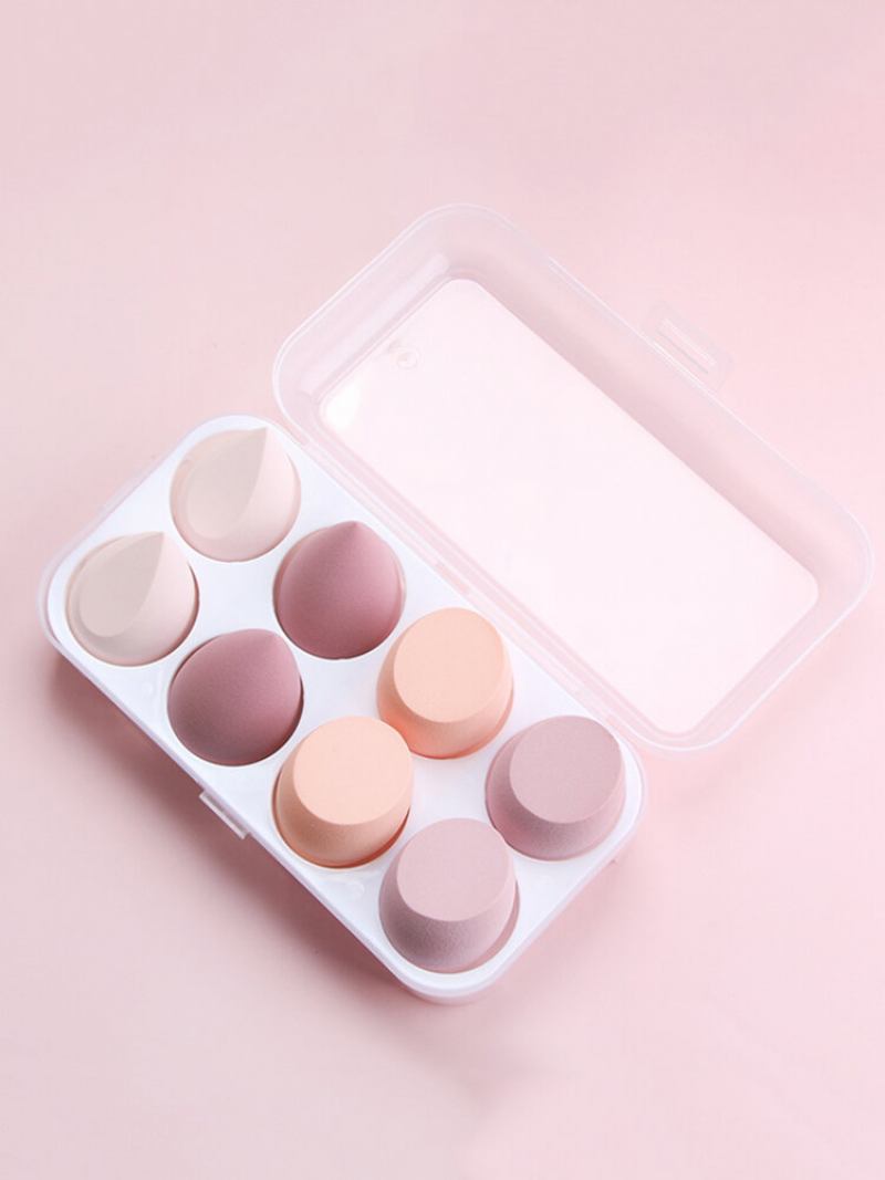 8 Τμχ Beauty Eggs Set Wet-dry Dual Purpose Loose Powder Blush Puff Μακιγιάζ