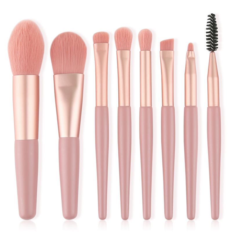 8 Τμχ/σετ Φορητά Πινέλα Μακιγιάζ Σετ Mini Foundation Loose Powder Eyeshadow Eyelash Brush Kit Εργαλείο