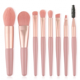 8 Τμχ/σετ Φορητά Πινέλα Μακιγιάζ Σετ Mini Foundation Loose Powder Eyeshadow Eyelash Brush Kit Εργαλείο