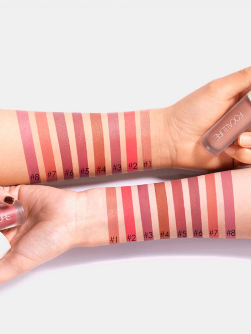 8 Χρώματα Matte Lip Glaze Αδιάβροχο Αντικολλητικό Κύπελλο Non Fade Lip Gloss