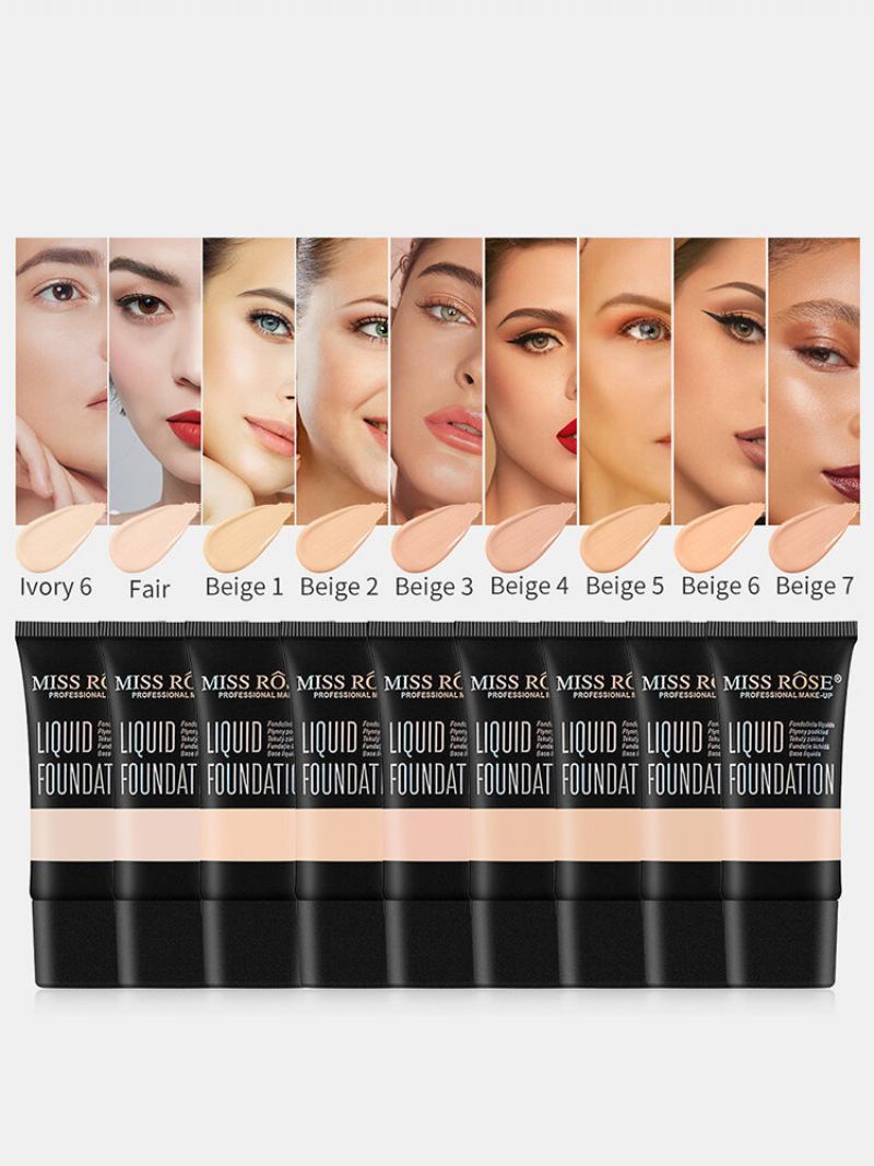 9 Colors Face Liquid Foundation Full Coverage Αδιάβροχη Κρέμα Concealer Προσώπου