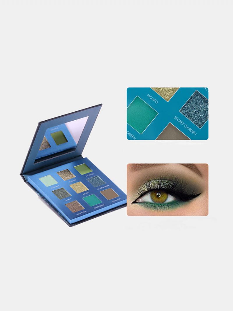 9 Χρώματα Avocado Eyeshadow Palette Matte Glitter Αδιάβροχο Μακιγιάζ Ματιών