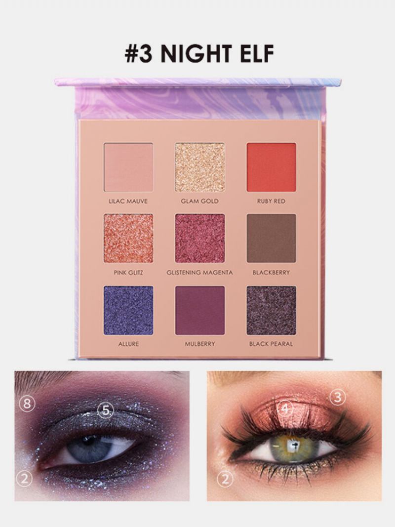 9 Χρώματα Sunflower Matte Eyeshadow Palette Waterproof Nude Pigmented Shining Eye Makeup