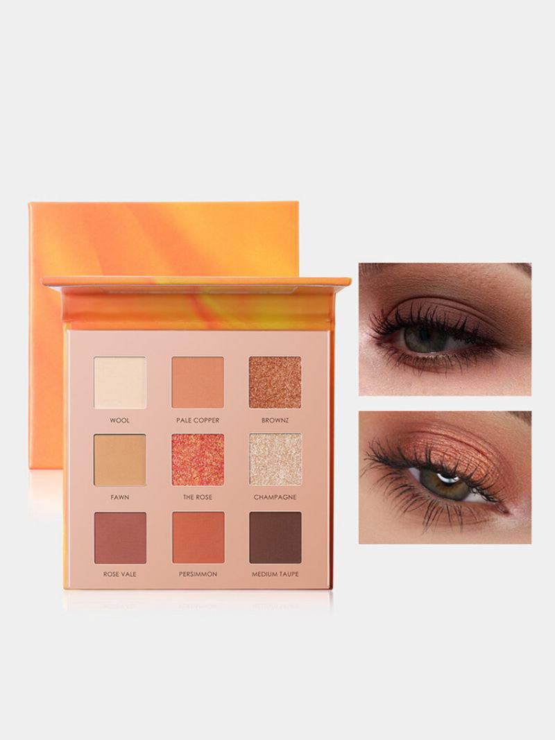 9 Χρώματα Sunflower Matte Eyeshadow Palette Waterproof Nude Pigmented Shining Eye Makeup